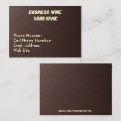 茶色の繊維織物の名刺 名刺 (正面/裏面)