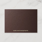 茶色の繊維織物の名刺 名刺 (裏面)