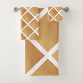 茶色の織りシェード バスタオルセット