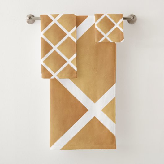 茶色の織りシェード バスタオルセット (インサイチュ)