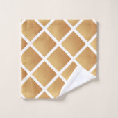 茶色の織りシェード バスタオルセット (ウォッシュタオル)