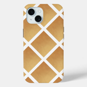 茶色の織りシェード iPhone 15ケース