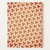 茶色の美しいシームレスなパタパーソナライズされたーン名 プランナー手帳 (裏面)