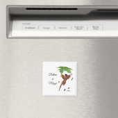 茶色の翼の磁石を持つ可愛い妖精 マグネット (インサイチュ (食洗機))