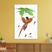 茶色の翼を伸ばした可愛い妖精キャンバス印刷 キャンバスプリント (インサイチュ (リビング))