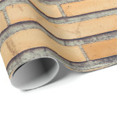 茶色の肉盛り壁 ラッピングペーパー (ロールコーナー)