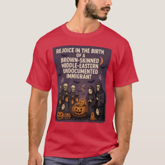 茶色の肌の中東の誕生を喜べ Tシャツ