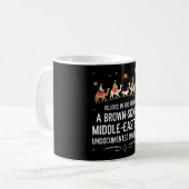 茶色の肌の中間の誕生を喜べ コーヒーマグカップ (正面左)