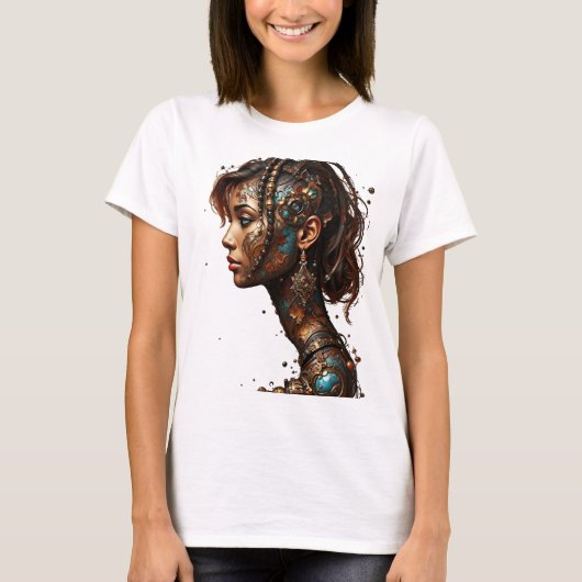 茶色の肌の少女 Tシャツ (正面)