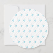 茶色の肌の青おむつベビーシャワー 招待状 (裏面)