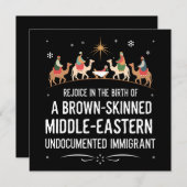 茶色の肌をした中東の誕生を喜べ 招待状 (正面/裏面)
