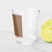 茶色の背景でデザインを高める ショットグラス (右)