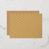 茶色の背景と白のデザイン 縁ど 箔シーズンポストカード (正面/裏面)