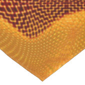 茶色の背景にオレンジ色の曲線と金色のポイント テーブルクロス (アングル)