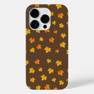 茶色の背景にカエデの葉 Case-Mate iPhone 14 PROケース