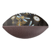 茶色の背景にスチームパンクストライプのトンボ アメリカンフットボール (回転90)