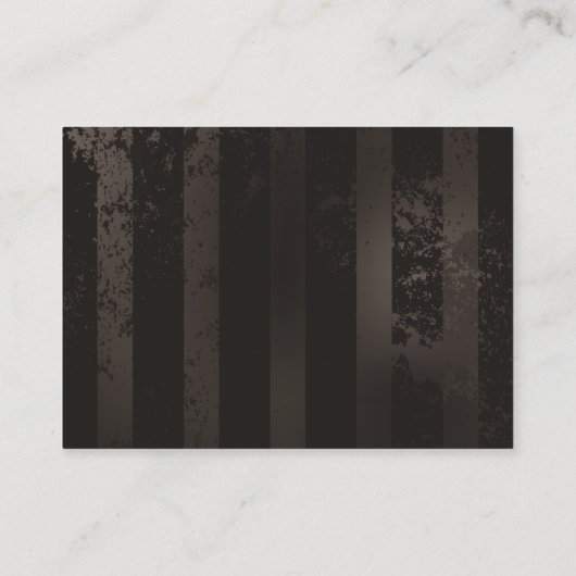 茶色の背景にスチームパンクストライプのトンボ コーリングカード (裏面)