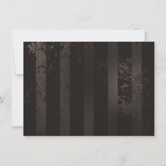 茶色の背景にスチームパンクストライプのトンボ サンキューカード (裏面)