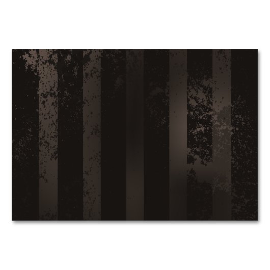 茶色の背景にスチームパンクストライプのトンボ テーブルナンバー (裏面)