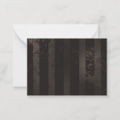 茶色の背景にスチームパンクストライプのトンボ ノートカード (裏面)