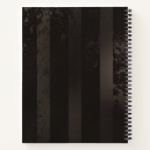 茶色の背景にスチームパンクストライプのトンボ ノートブック (裏面)