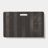 茶色の背景にスチームパンクストライプのトンボ バッジ (Back)