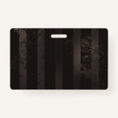 茶色の背景にスチームパンクストライプのトンボ バッジ (裏面)