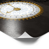 茶色の背景にスチームパンクストライプのトンボ フォトプリント            (角)