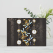 茶色の背景にスチームパンクストライプのトンボ プログラム (スタンド正面)