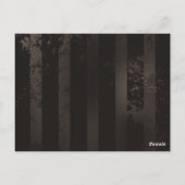 茶色の背景にスチームパンクストライプのトンボ ポストカード (裏面)