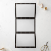 茶色の背景にスチームパンクストライプのトンボ 三つ折りクリスマスカード (内部)