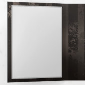 茶色の背景にスチームパンクストライプのトンボ 三つ折りプログラム (内部最初)