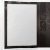 茶色の背景にスチームパンクストライプのトンボ 三つ折り案内状 (内部最初)