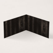 茶色の背景にスチームパンクストライプのトンボ 名刺 (内部)
