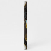 茶色の背景にスチームパンクストライプのトンボ iPhoneケース (右側)