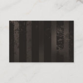 茶色の背景にスチームパンク・ドラゴストライプのンバエ 名刺 (裏面)