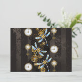 茶色の背景にスチームパンク・ドラゴストライプのンバエ 招待状 (スタンド正面)