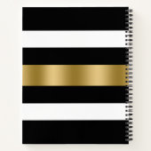 茶色の背景の上に黒と金ゴールドのヴィンテージフレーム ノートブック (裏面)