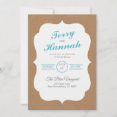 茶色の背景の国 招待状 (正面)