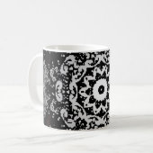 茶色の背景。～とヴィンテージの背景 コーヒーマグカップ (正面左)