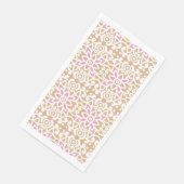 茶色の背黒にピンクと白の花の模様 (コーナー)