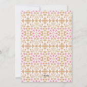 茶色の背黒にピンクと白の花の模様 シーズンカード (裏面)