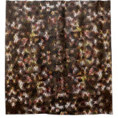 茶色の色の三角形のモザイクと軽いレリーフ、 浮き彫り シャワーカーテン (正面)