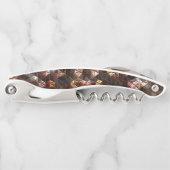 茶色の色の三角形のモザイクと軽いレリーフ、 浮き彫り ソムリエナイフ (正面)