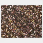 茶色の色の三角形のモザイクと軽いレリーフ、 浮き彫り フリースブランケット (正面(横))