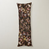 茶色の色の三角形のモザイクと軽いレリーフ、 浮き彫り ボディピロー (裏面 (縦))