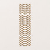 茶色の花が付いた白い背景 名刺 (外部フラット)