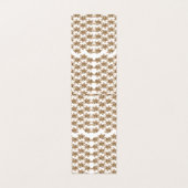 茶色の花が付いた白い背景 名刺 (内部フラット)