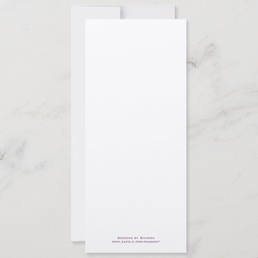 茶色の花の渦巻き結婚式招待状 招待状 (裏面)