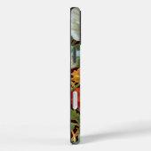 茶色の花柄に白とオレンジのポピー Case-Mate iPhoneケース (裏面 / 右)